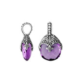 AP-6284-AM Sterling Silver Pendant With Amethyst Q. Jewelry Bali Designs Inc